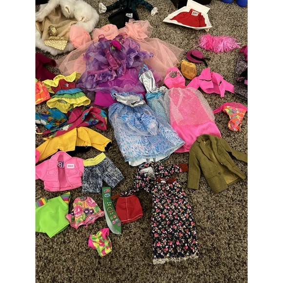 Vtg Barbie And Ken Clothes 80s 90s Swimsuit Shorts Jacket Top Dresses Pants - Picture 5 of 7